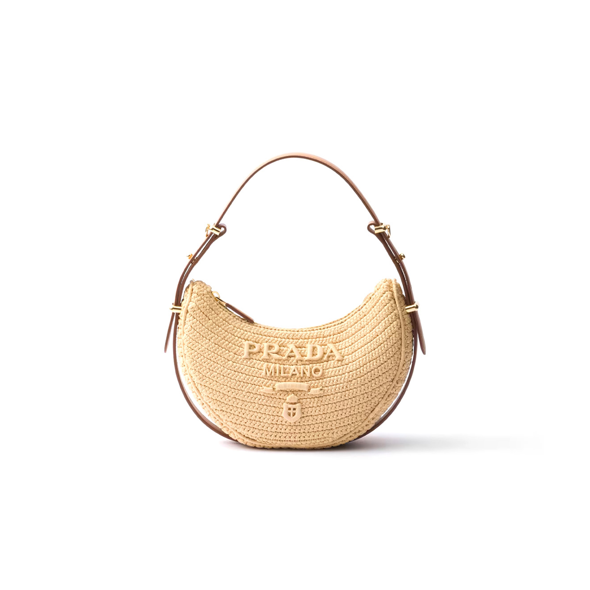 PRADA ARQUÉ CROCHET SHOULDER BAG 1BC194 (22.5*18.5*6cm) PRADA ARQUÉ CROCHET SHOULDER BAG 1BC194 (22.5*18.5*6cm)